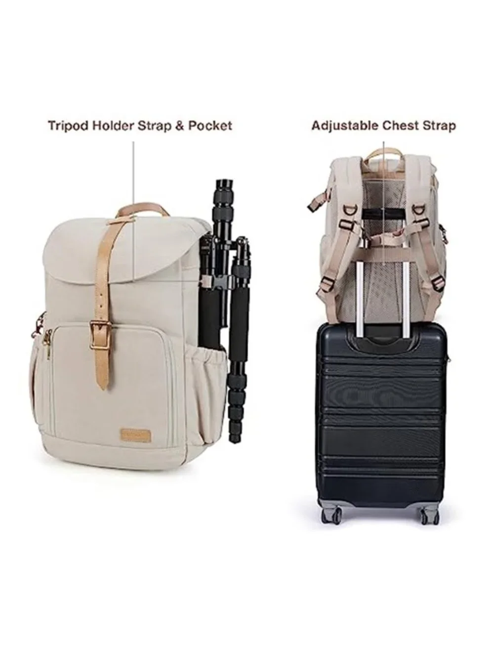 Camera Backpack DSLR Photography Bag Waterproof 15 Inch Laptop Lens Travel Case